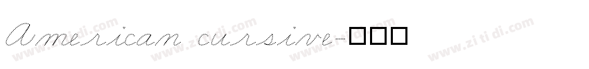 American cursive字体转换